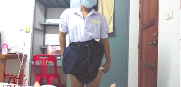  Cute thai student teen glass student have sex with his friend